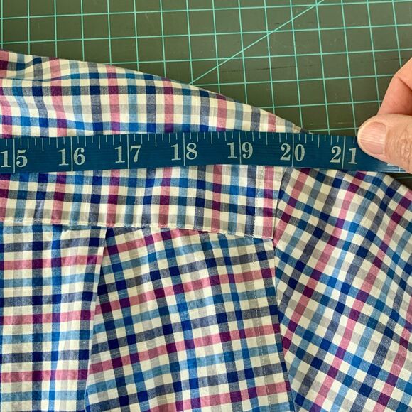 Ben Sherman Gingham XL Button Up Long Sleeve Lightweight Stretch Men’s Shirt - Picture 9 of 10